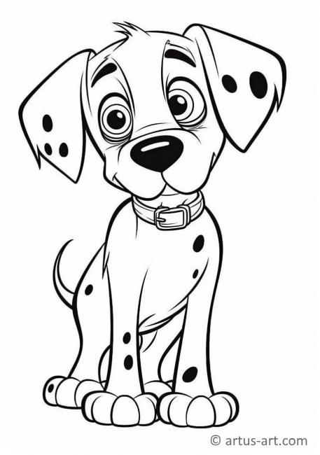 Page de coloriage du chien Dalmatien